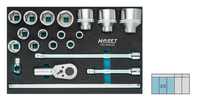 Набор торцевых головок Hazet 163-406/20