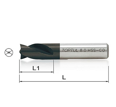 Сверло для высверливания точечной сварки 8 мм L=80 мм TOPTUL JJAX0821